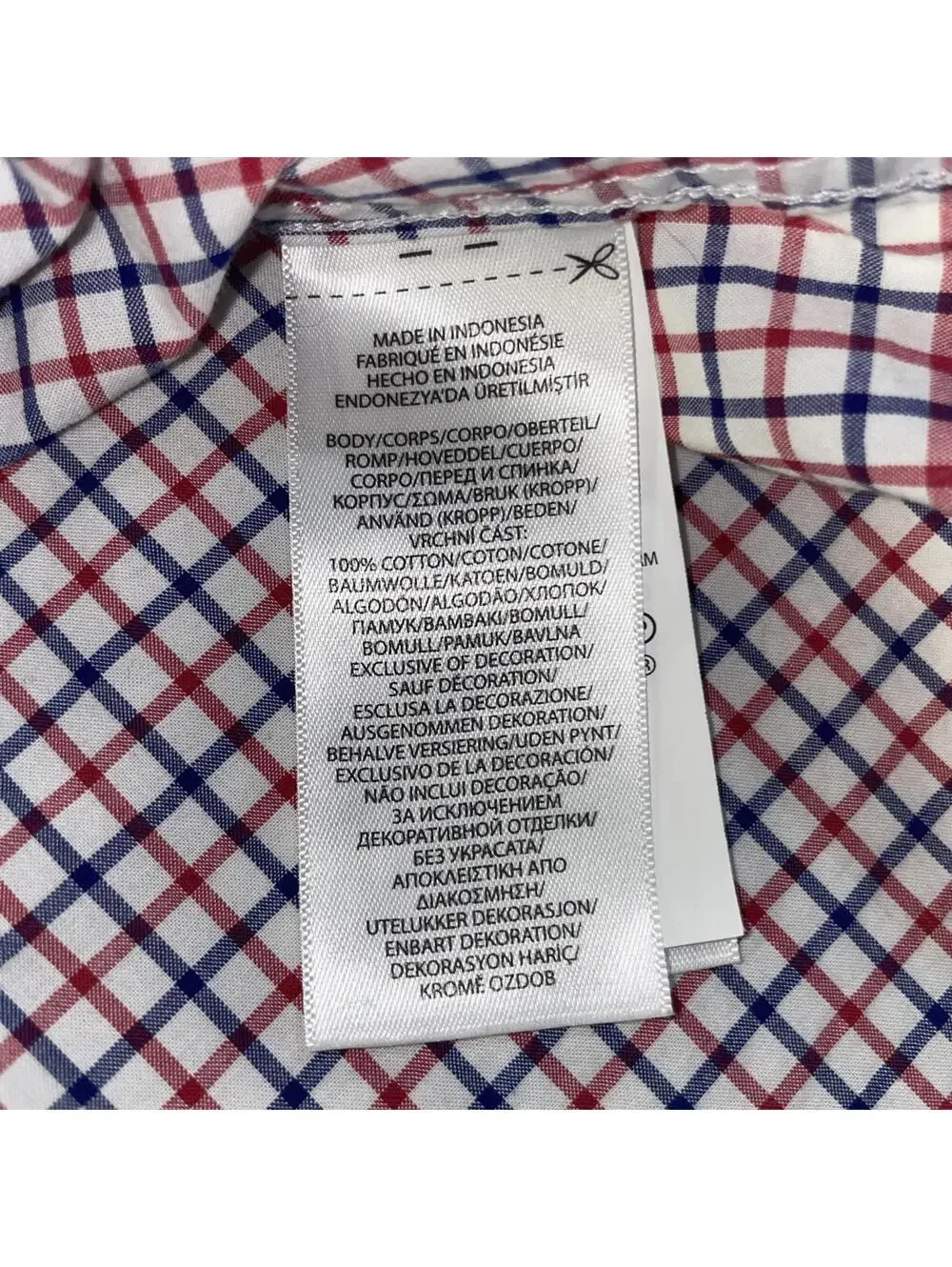 Ralph Lauren Big Kids Natural Stretch Oxford Shirt Red/Blue/White Sz L (14-16)